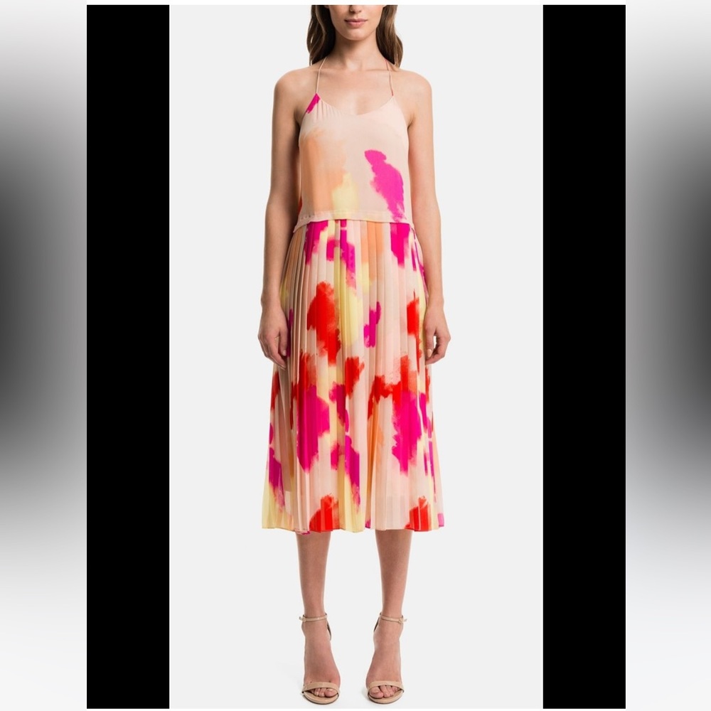 1. STATE pleated overlay dress - M